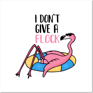 Funny Flamingo, I Don't Give a Flock, Tropical Posters and Art